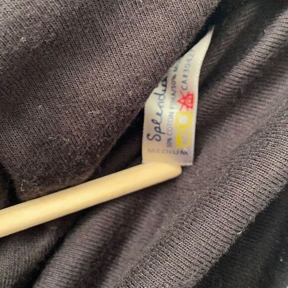 Splendid Black Wrap Long Sleeve Top in Size Medium - Picture 8 of 8